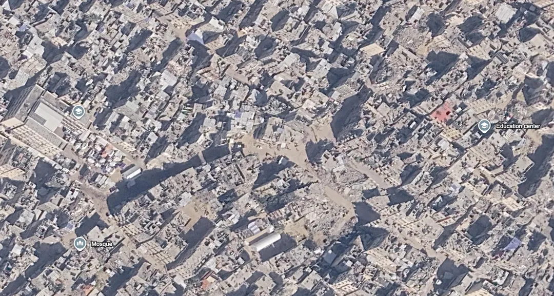 Des images satellites révèlent des quartiers résidentiels entiers rasés à Gaza