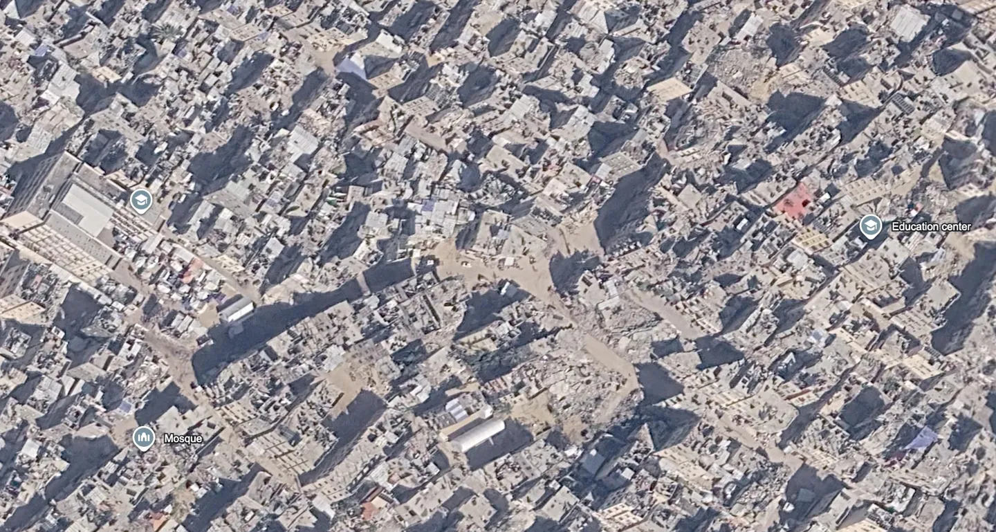 Des images satellites révèlent des quartiers résidentiels entiers rasés à Gaza