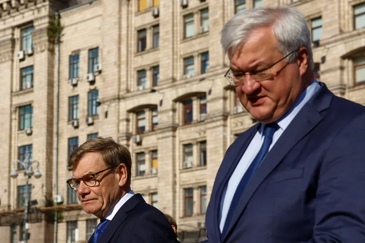 Szefowie dyplomacji Ukrainy i Niemiec rozmawiali o zwiększeniu presji na Rosję