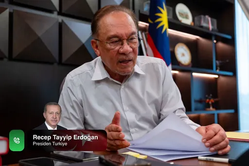 Erdogan sampaikan takziah kepada Anwar, keluarga Dr Mahathir