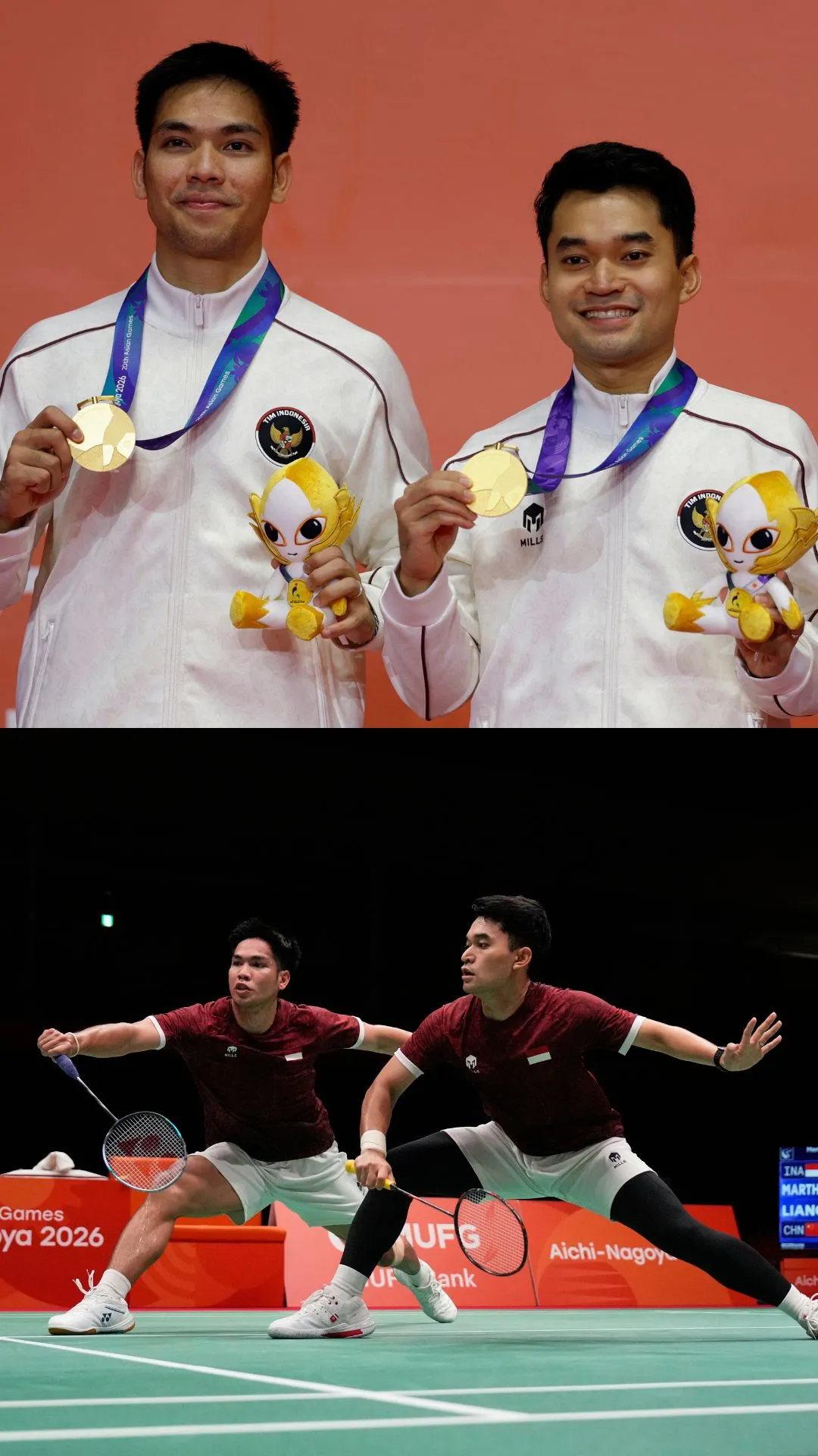 Indonesia tambah emas ketiga setelah ganda putra bulu tangkis menang di Asian Games 2026