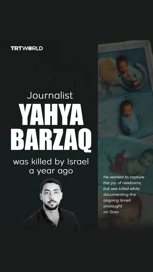 Journalist Yahia Barzaq was killed by Israel a year ago