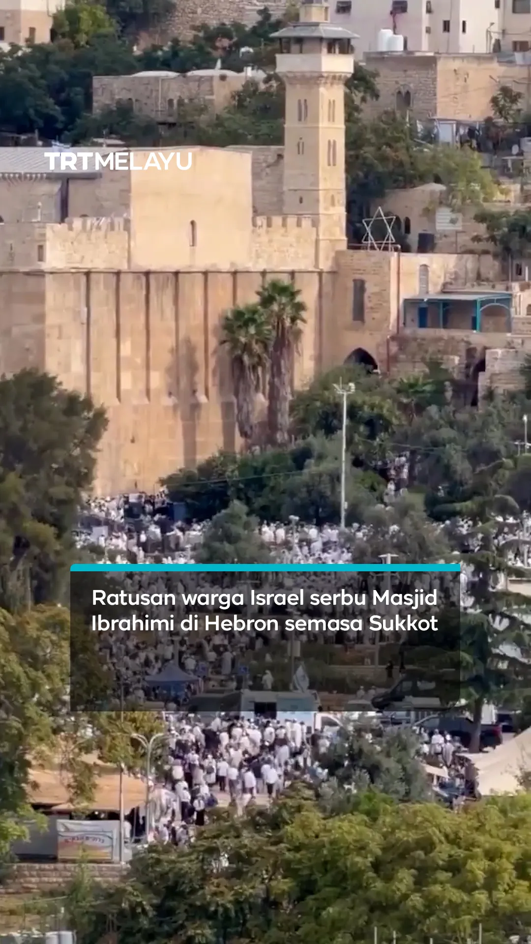 Ratusan warga Israel serbu Masjid Ibrahimi di Hebron semasa Sukkot