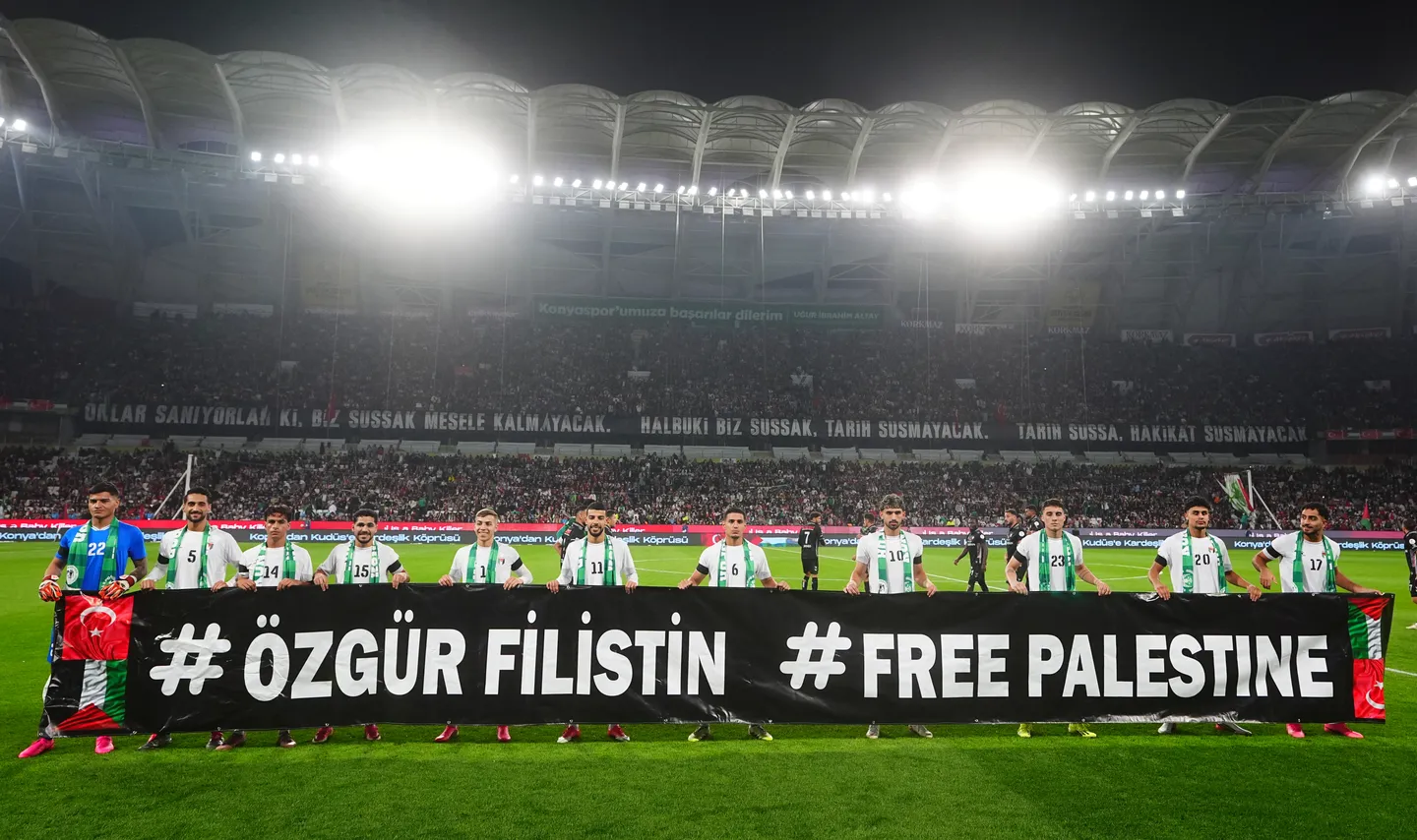 Erdogan praises Türkiye-Palestine solidarity following Konya friendly football match