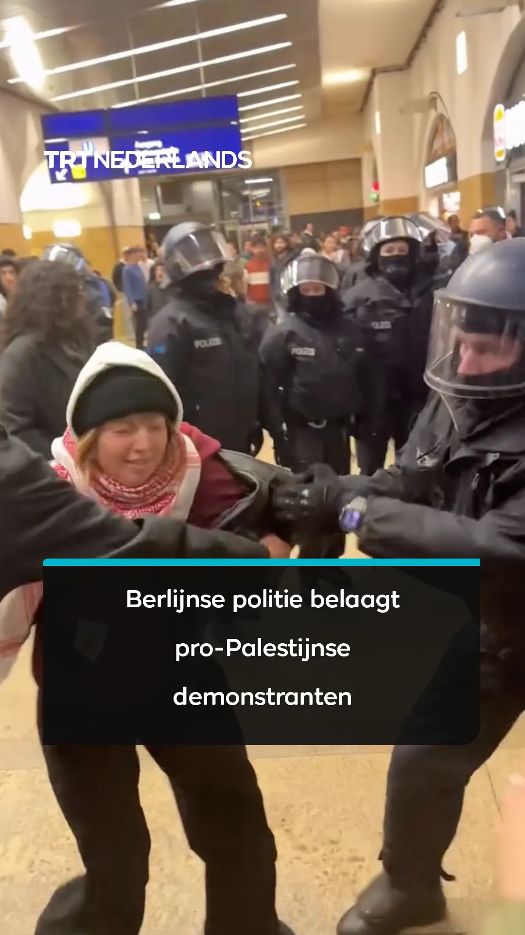Berlijnse politie belaagt pro-Palestijnse demonstranten