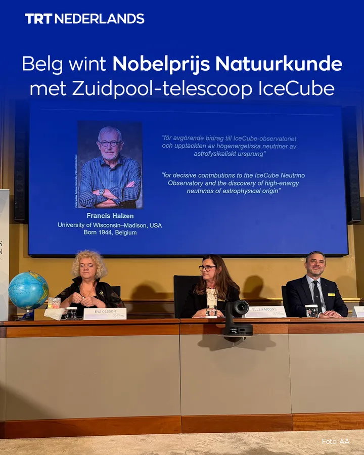Belgische natuurkundige Francis Halzen wint Nobelprijs voor Natuurkunde