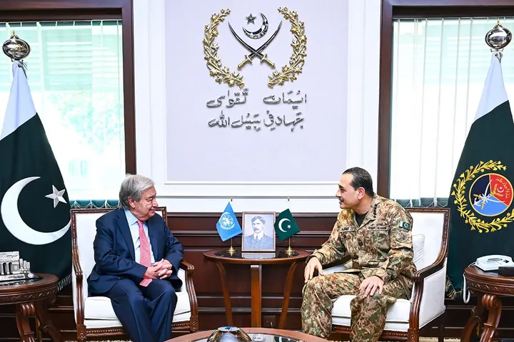UN chief meets Pakistan's leaders as regional peace, Kashmir and water dispute top agenda