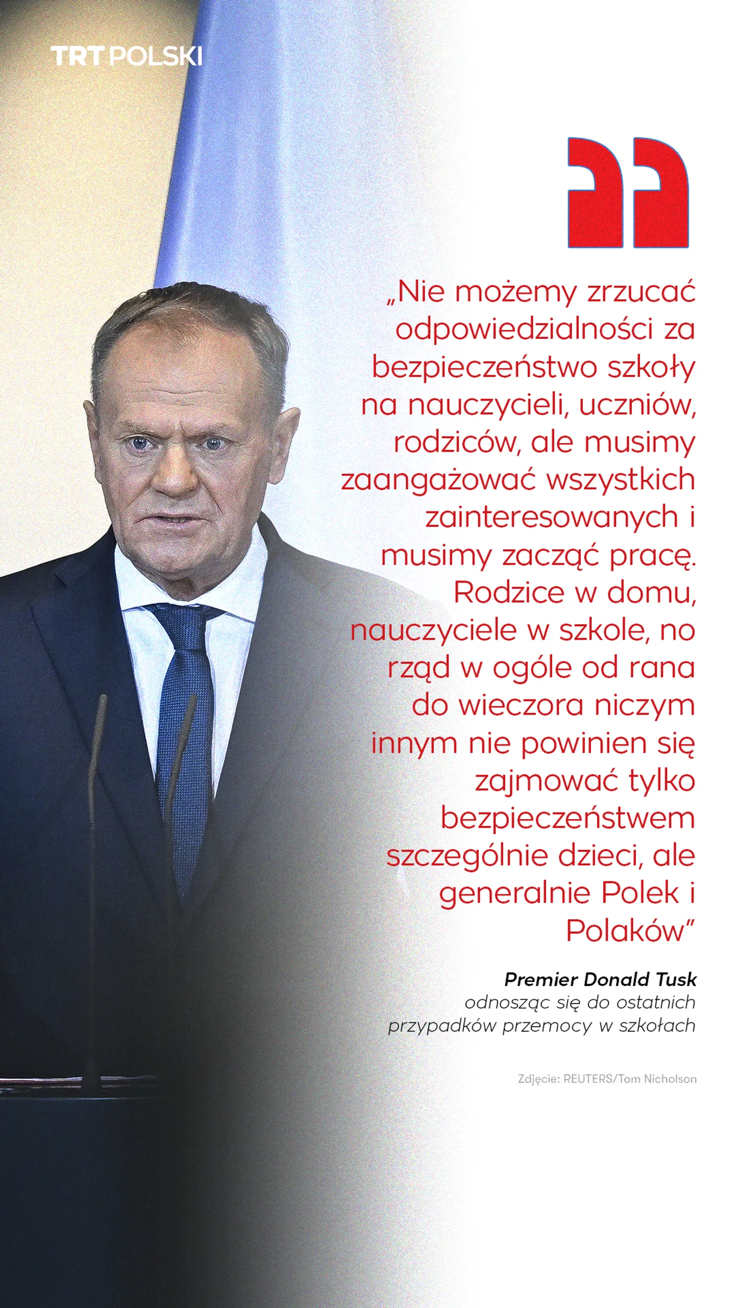 Donald Tusk zwołał pilne spotkanie w związku z aktami przemocy w szkołach