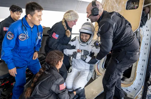 NASA's Crew-12 splashes down in the Pacific Ocean after eight-month mission