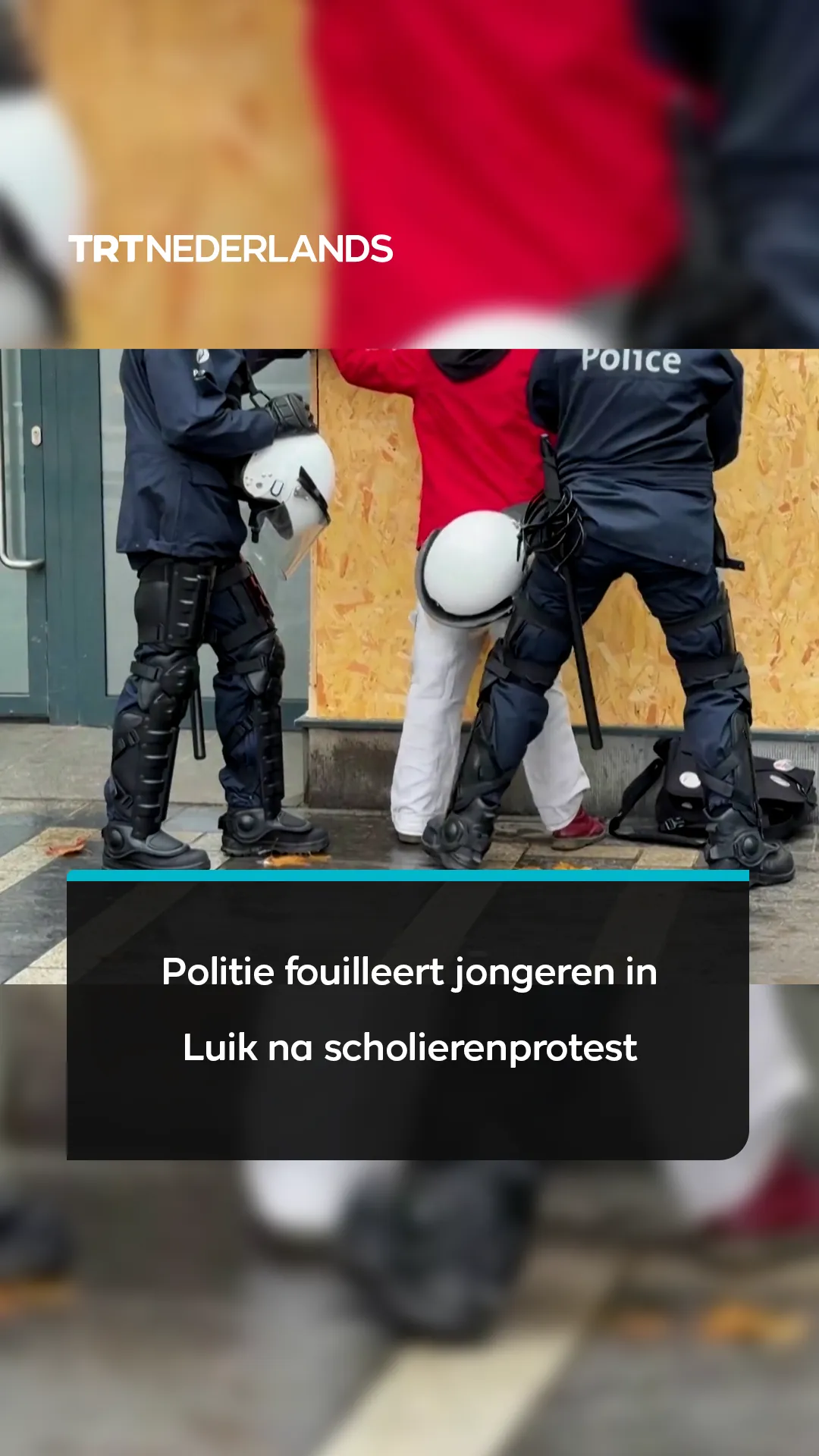Belgische politie patrouilleert straten, fouilleert jongeren in centrum Luik