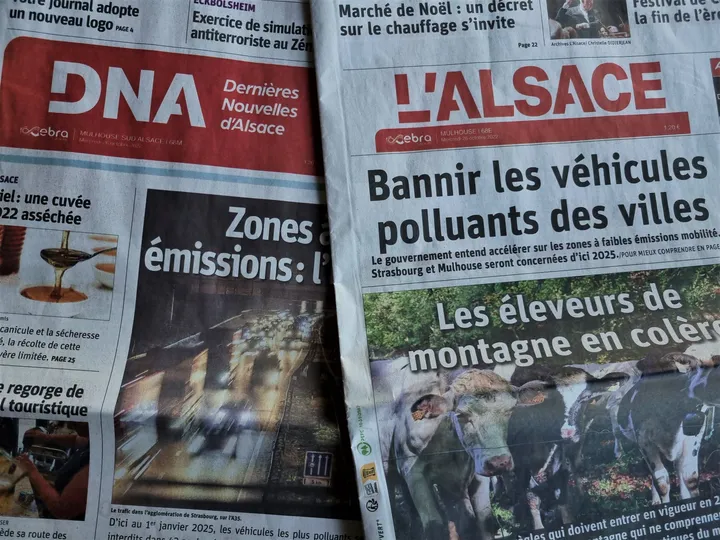 Neuf quotidiens régionaux en grève en France