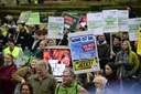German green power workers rally against subsidy cuts