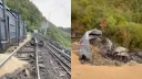 Treni i mallrave me drithëra del nga shinat pranë Rijekës, vagonët përfundojnë në humnerë