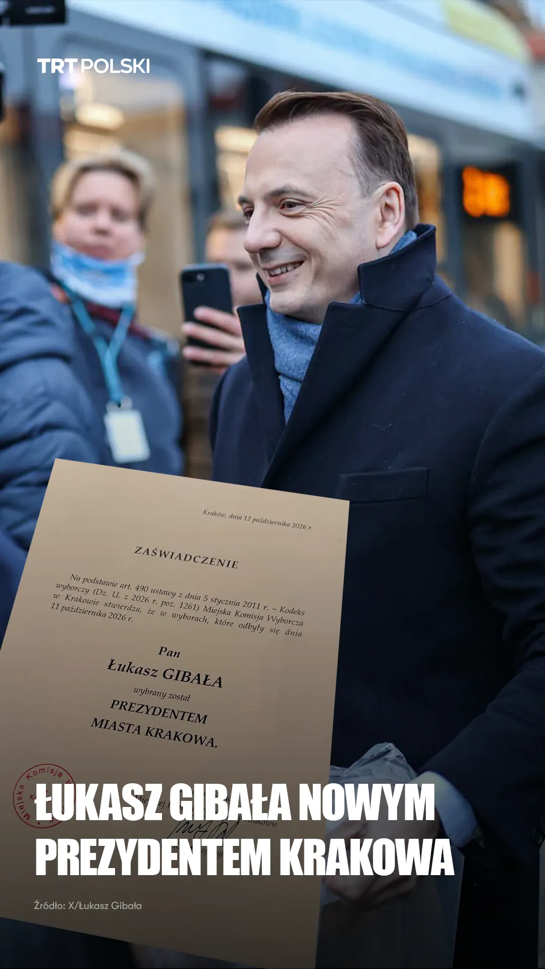 Łukasz Gibała nowym prezydentem Krakowa