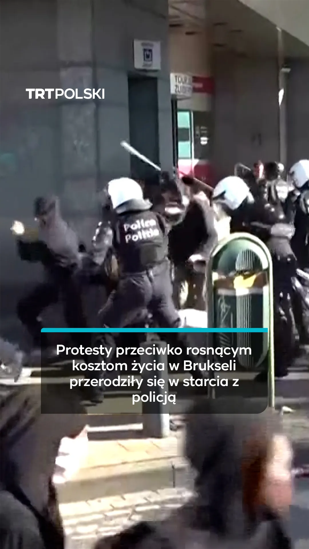Protesty przeciwko rosnącym kosztom życia w Brukseli przerodziły się w starcia z policją