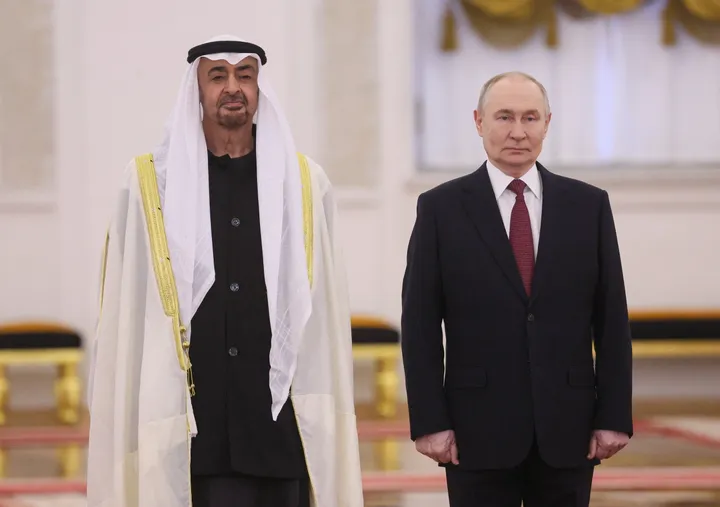 Putin, UAE's Al Nahyan discuss Mideast crisis, Russia-US diesel deal