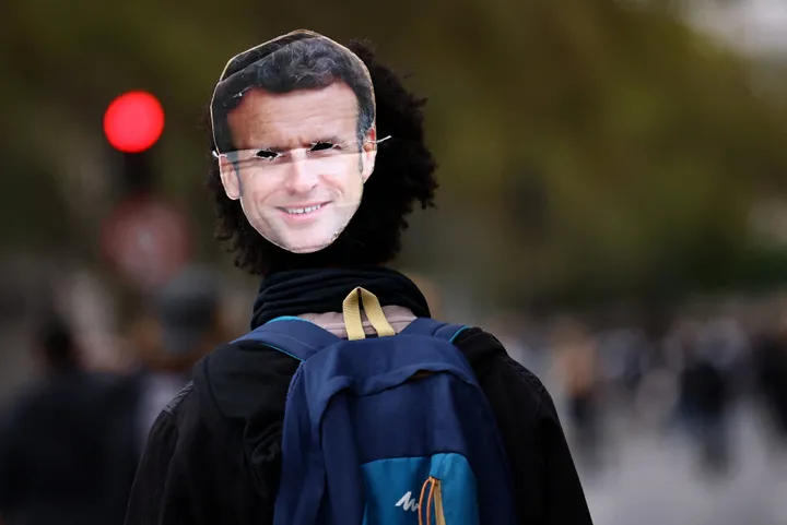 French student protests 'exploited' by political forces: Macron