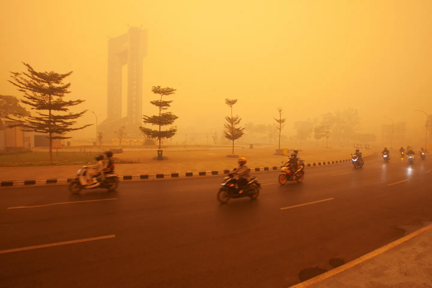 Kabut asap pekat selimuti Palangka Raya, kasus ISPA di Indonesia tembus 283 ribu