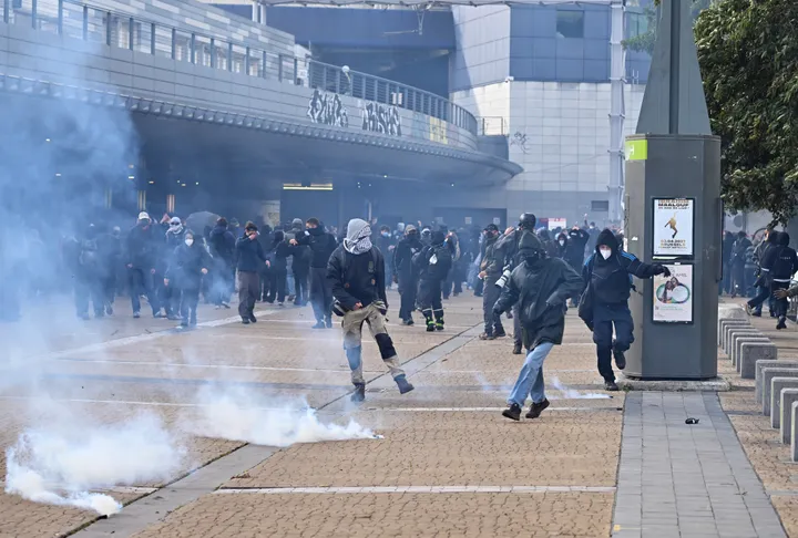 Nearly 200 arrested as education and budget protests turn violent in Belgium