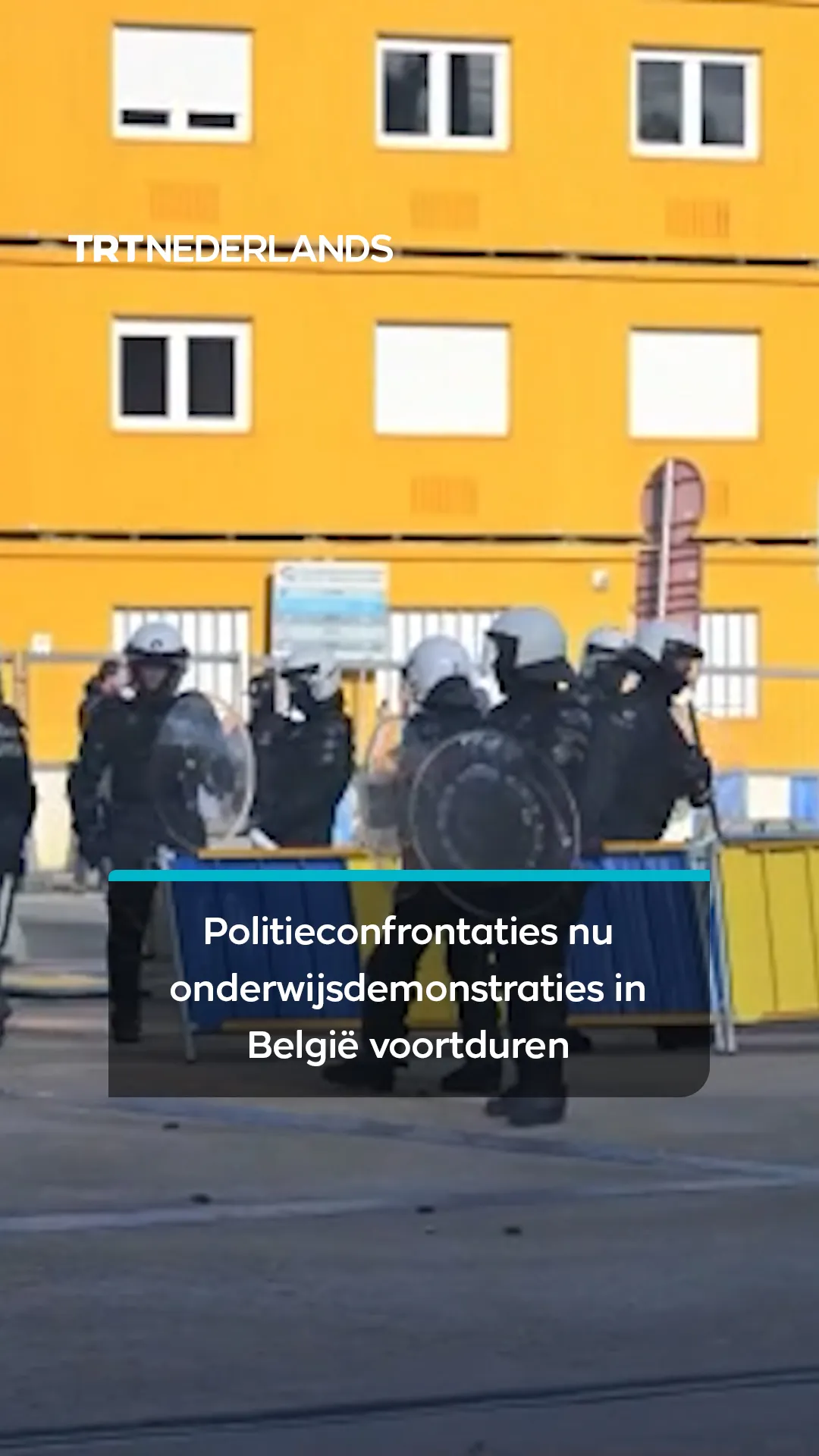 Botsingen tussen politie en demonstranten in Brussel terwijl onderwijsprotesten in België voortduren