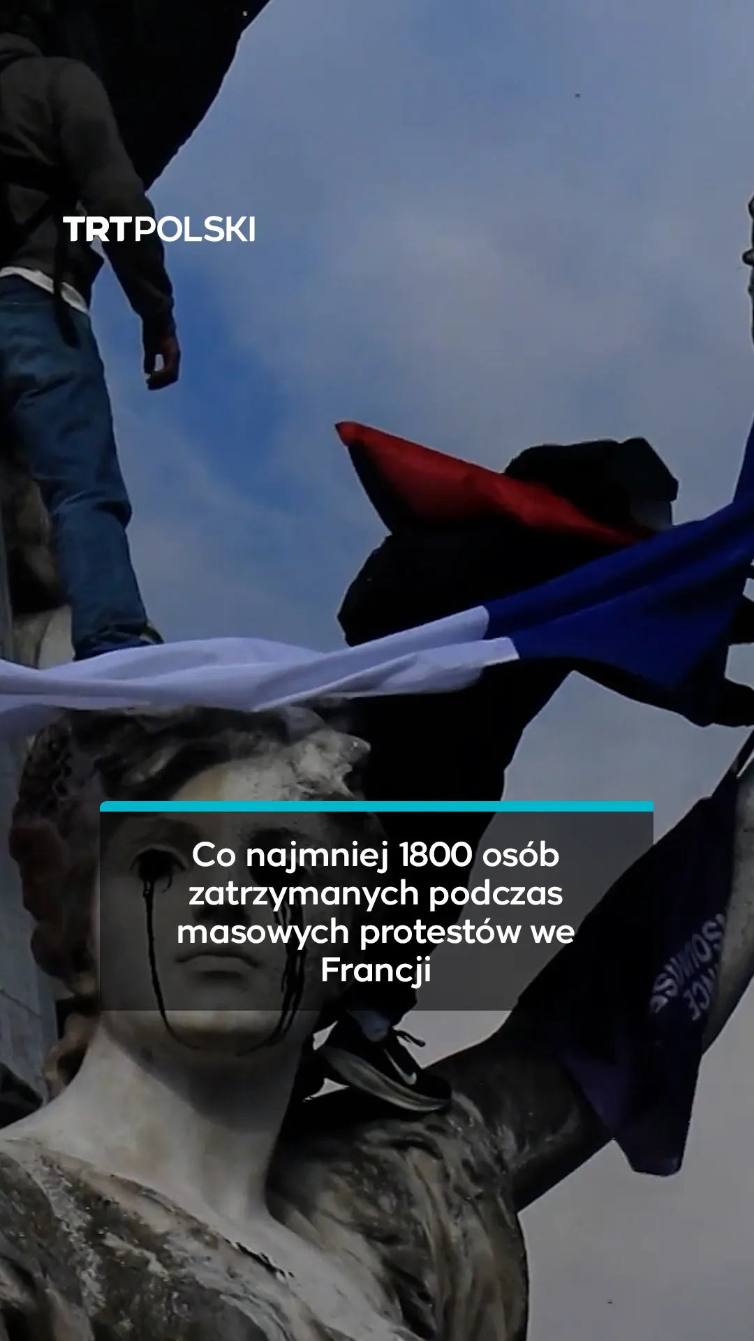 Co najmniej 1800 osób zatrzymanych podczas masowych protestów we Francji