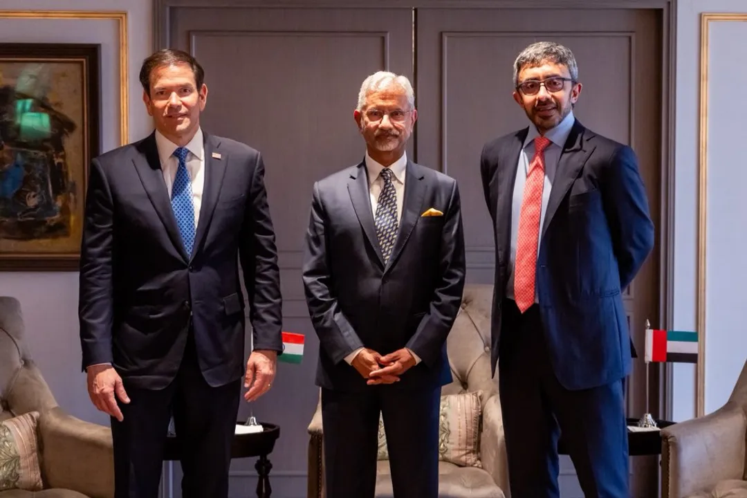 मुंबई में भारत, UAE और अमेरिका के विदेश मंत्रियों की बैठक