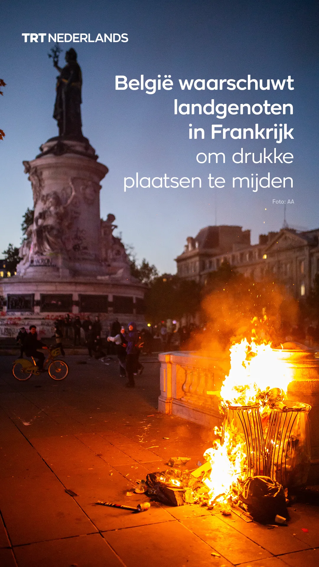 België waarschuwt burgers in Frankrijk na gewelddadige protesten