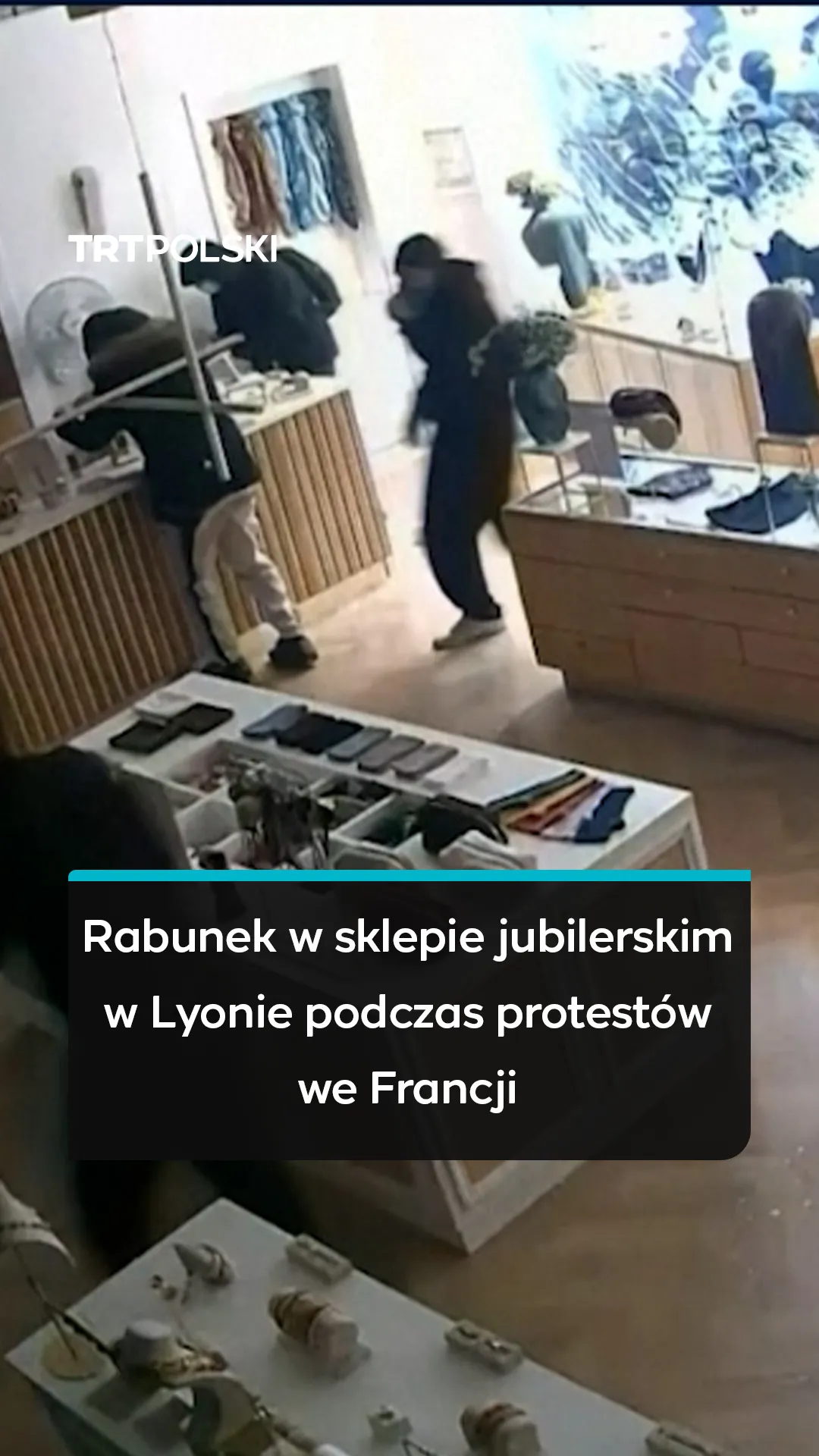 Rabunek w sklepie jubilerskim w Lyonie podczas protestów we Francji