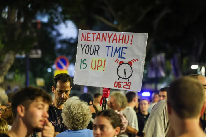 Demonstration gegen Netanjahu in Tel Aviv drei Tage vor Parlamentswahl