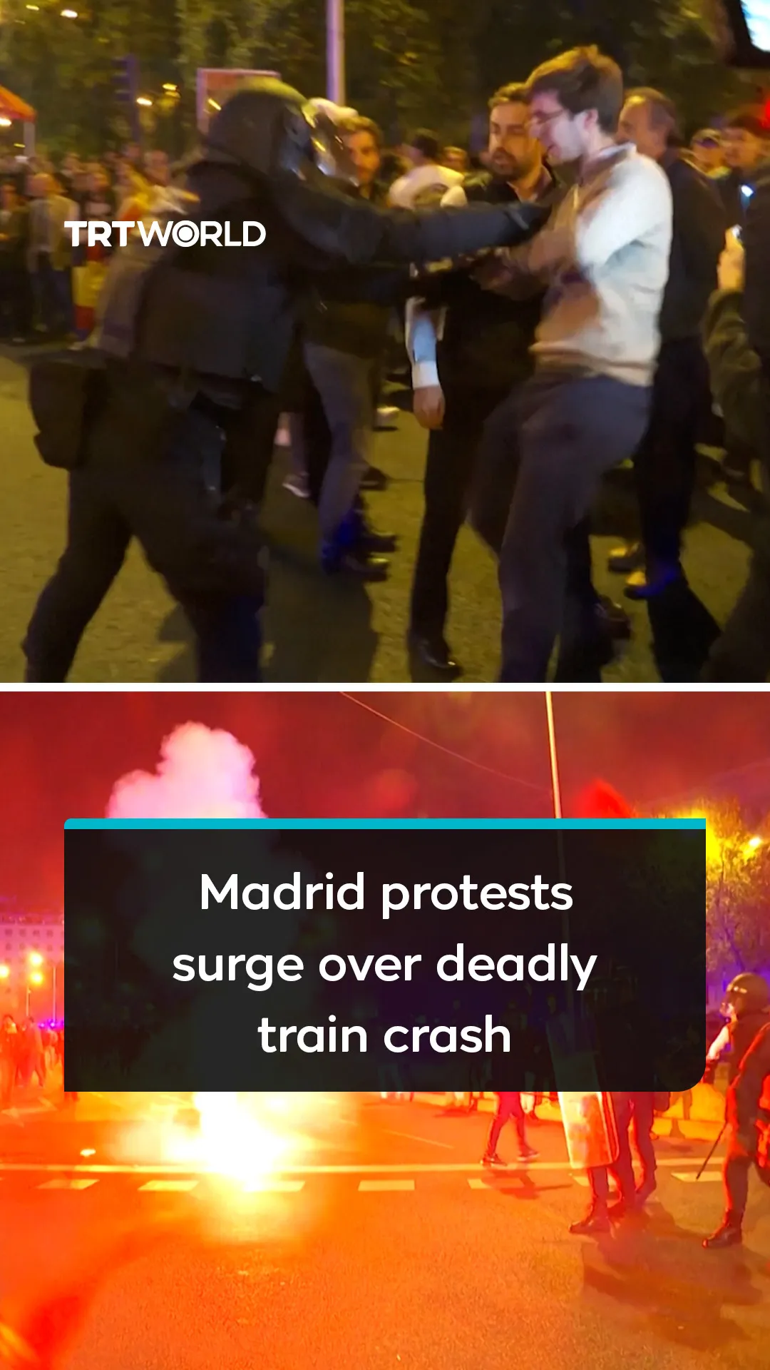Madrid protests surge over deadly train crash