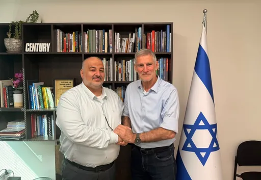 Yair Golan of Israeli Democrats meets Arab party's Mansour Abbas in bid to form new government