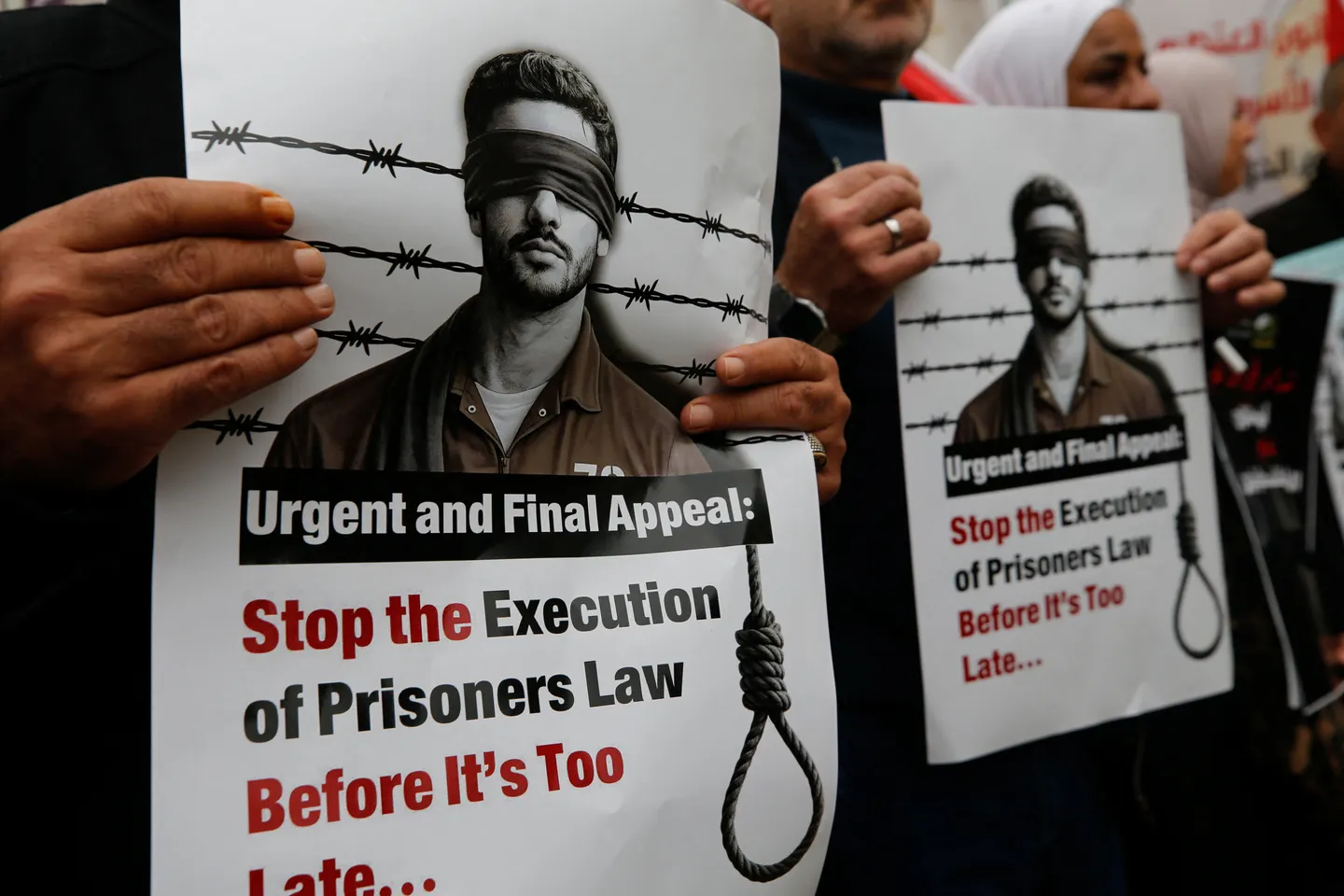 Pena de muerte israelí a prisoneros palestinos entra en vigor en Cisjordania ocupada, entre ataques