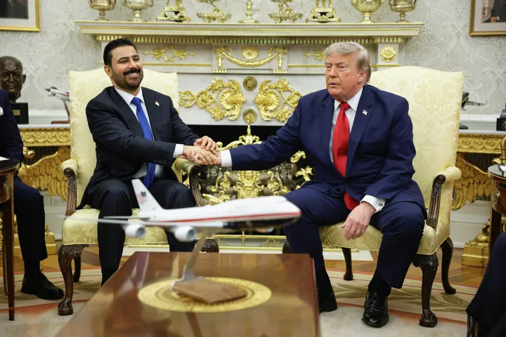 Trump praises 'handsome' al-Zaidi while Iraq's PM reaffirms US troop withdrawal in September
