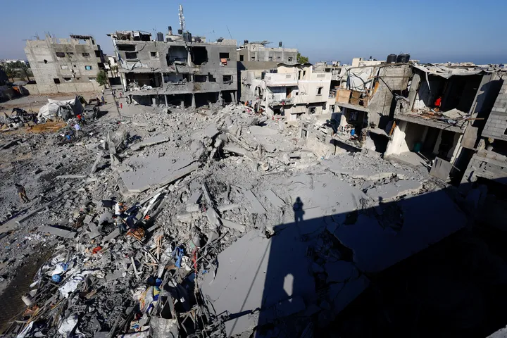 Israeli air strike destroys medical warehouse near hospital in central Gaza