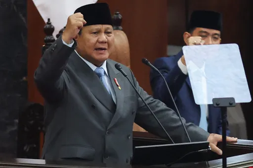 Indonesian president chants 'Free Palestine' at reception