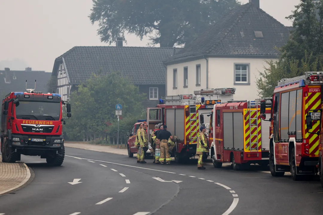 Pożar w Belgii zagraża Monschau. Strażacy przygotowują się na trudną sytuację