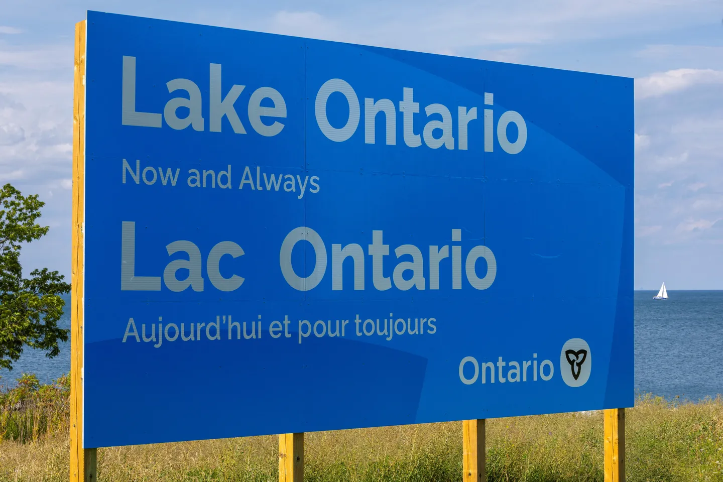 Ontario unveils new Lake Ontario sign after Trump's 'Lake America' push