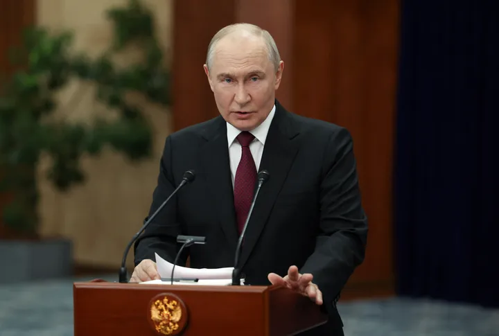 Putin says Russia winning on battlefield, slams Zelenskyy's airspace warning