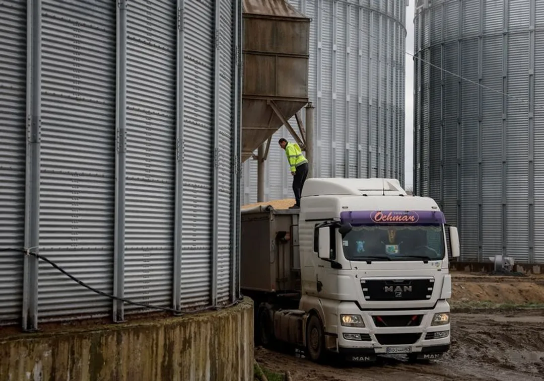 Ukraine wants grain truck checks moved inside EU to avoid Russian drones