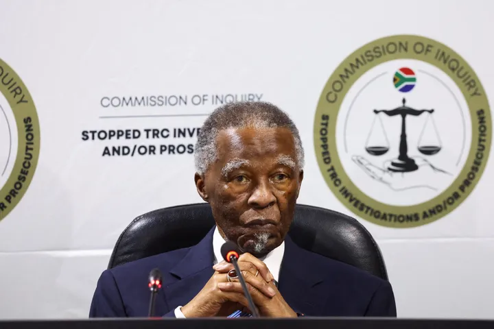 South Africa's ex-president Mbeki denies interference in apartheid-era cases