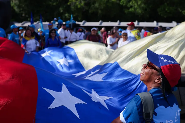 Thousands of Venezuelans demand elections in first national protest in nearly two years